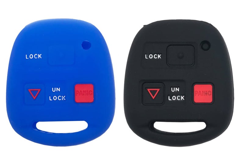 Silicone Key Fob Cover Case fits for Lexus ES GS GX is LS LX RX SC ES300 ES330 GS300 GS400 GS430 GX470 IS300 LS400 LS430 LX470 RX300 RX330 RX350 RX400h RX450h SC430 Key Fob 1 Black1 Blue