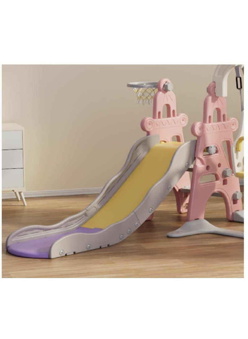 فول جوي زحليقة أطفال مع طوق كرة سلة للاستخدام الداخلي والخارجي، للأعمار من 1 إلى 8 سنوات، للاستخدام الداخلي والخارجي. - Image 1