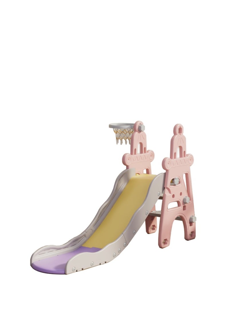 فول جوي زحليقة أطفال مع طوق كرة سلة للاستخدام الداخلي والخارجي، للأعمار من 1 إلى 8 سنوات، للاستخدام الداخلي والخارجي. - Image 4