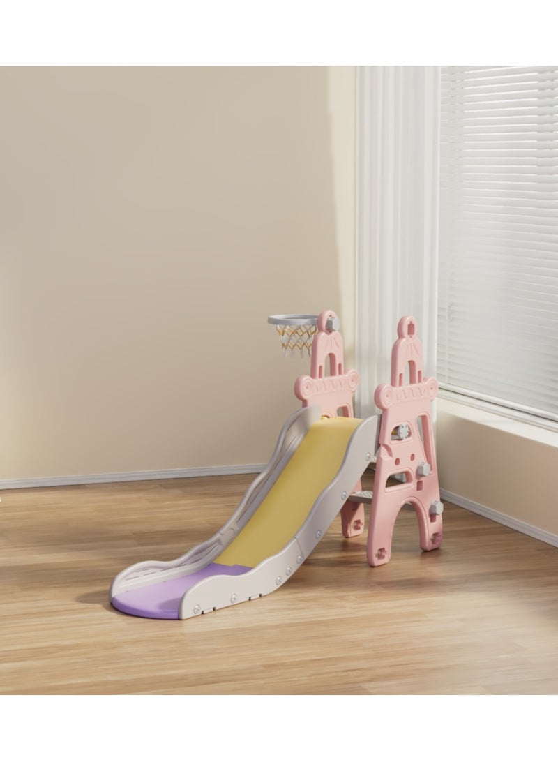 فول جوي زحليقة أطفال مع طوق كرة سلة للاستخدام الداخلي والخارجي، للأعمار من 1 إلى 8 سنوات، للاستخدام الداخلي والخارجي. - Image 3