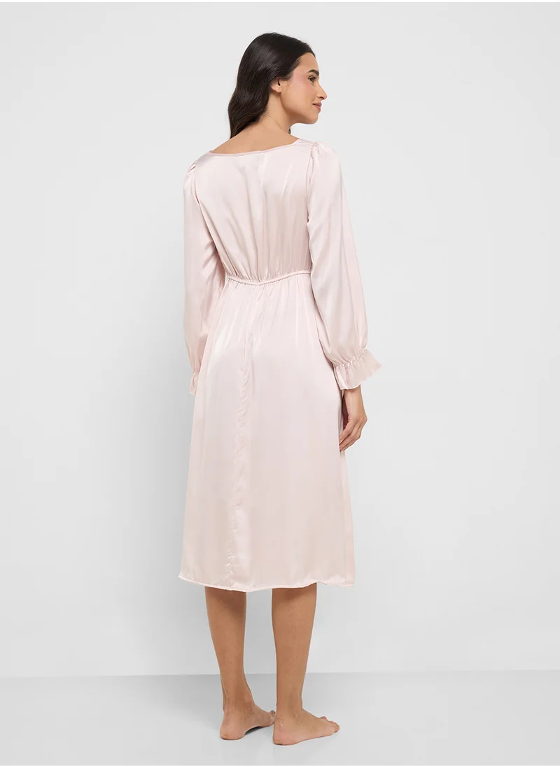 ELLA Nighdress With Lace Trims