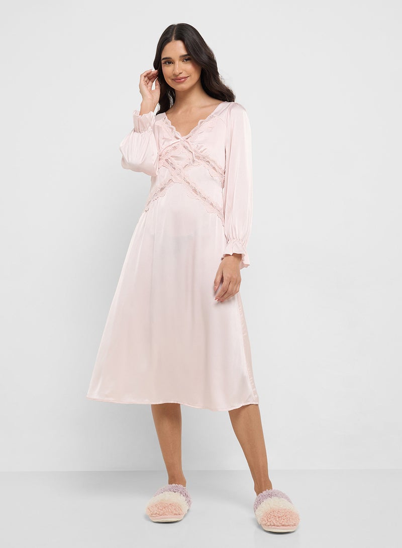 ELLA Nighdress With Lace Trims  - Image 4