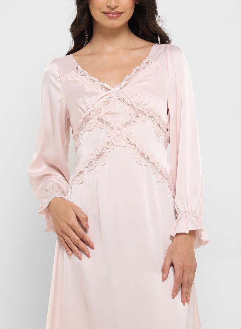 ELLA Nighdress With Lace Trims  - Image 3