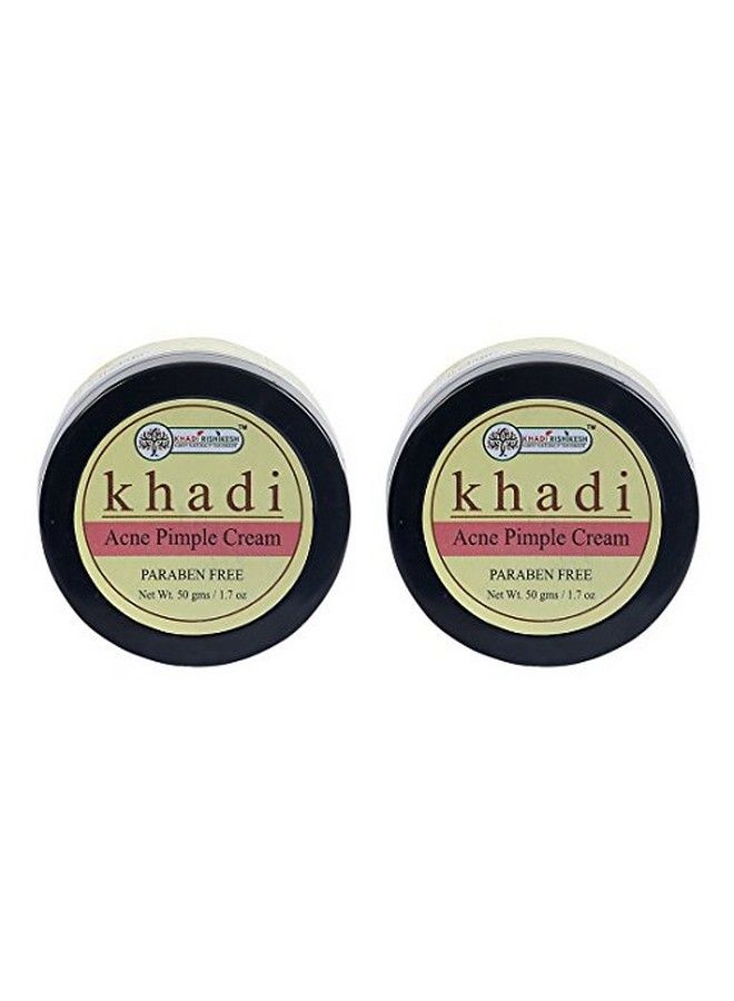 KHADI RISHIKESH Herbal Acne Pimple Cream Combo Set Pack Of 2 X 50 Gm (100Gm) - Image 1