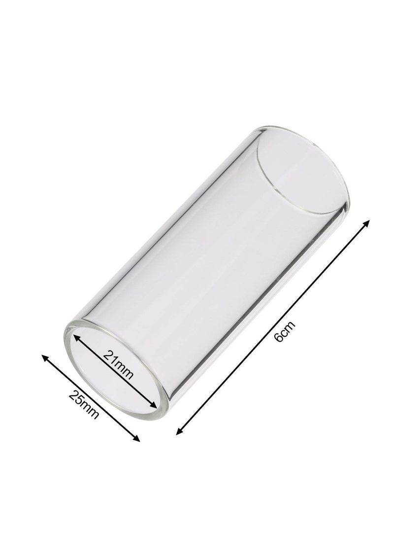 2 Pieces Glass Slide and Stainless Steel Slide in Box,Enhance Your Guitar Playing ,for Guitar, Bass, Medium (6 cm)  - Image 5