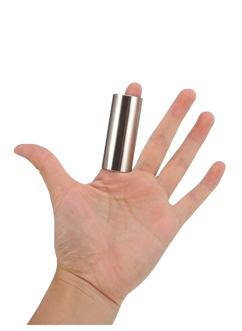 2 Pieces Glass Slide and Stainless Steel Slide in Box,Enhance Your Guitar Playing ,for Guitar, Bass, Medium (6 cm)  - Image 2