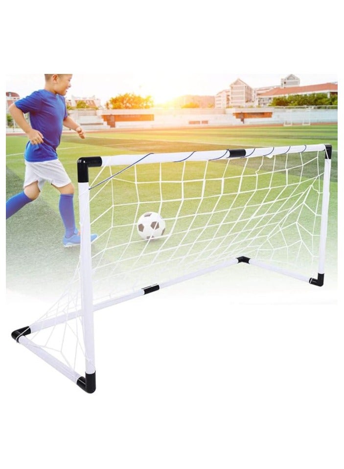 DANIM Compact Soccer Goal Set for Outdoor Fun Perfect for Family Gatherings & Teamwork Exercises, Durable PVC Material, Black/White - Image 5
