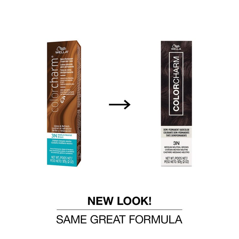 COLORCHARM Demi Permanent Hair Color 3N Medium Neutral Brown Gloss, Refresh and Tone 2 Fl Oz - Image 3