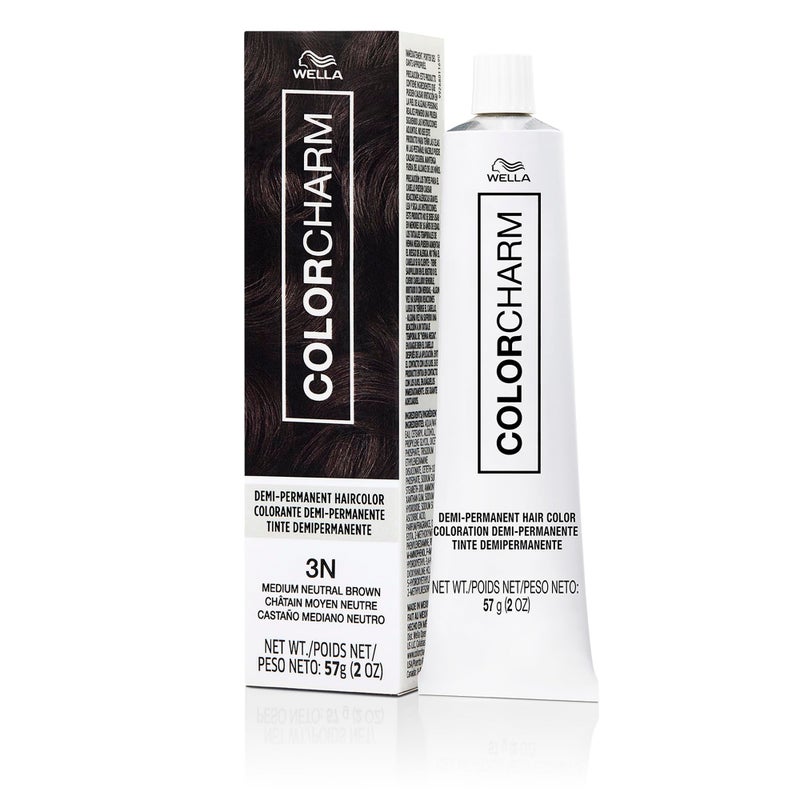 COLORCHARM Demi Permanent Hair Color 3N Medium Neutral Brown Gloss, Refresh and Tone 2 Fl Oz - Image 1