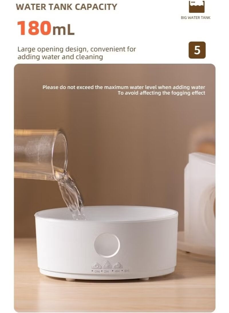 Humidifier & Essential Oil Diffuser – Cool Mist Aromatherapy for Room, Bedroom, Office, Stress Relief, Sleep, Meditation, LED Mood Lighting, Quiet Operation, Compact Design - Image 4