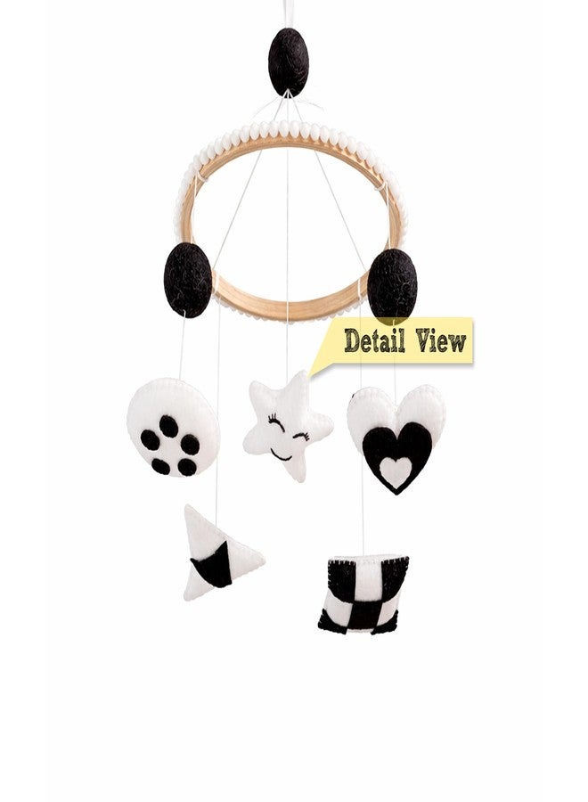 AGD Handmade High Contrast Newborn Baby Mobile, Black & White Visual Development Stimulation Hanging Toy for 0-3 Months, New Born Baby Gift, Improves Eye Tracking & Brain Growth - Image 4