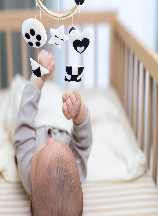 AGD Handmade High Contrast Newborn Baby Mobile, Black & White Visual Development Stimulation Hanging Toy for 0-3 Months, New Born Baby Gift, Improves Eye Tracking & Brain Growth - Image 2