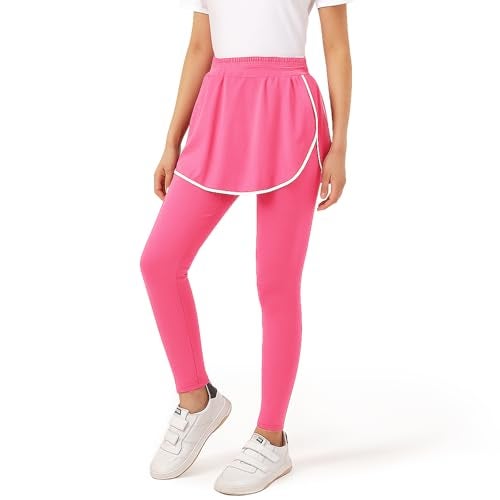 YouGotPlanB Skeggings for Girls | Pack of 1 | 2-in-1 Skirt with Attached Leggings | Cotton | Ages 4-16 Years | Comfort fit | Ideal for Sports & Play Bubblegum Pink - Image 1