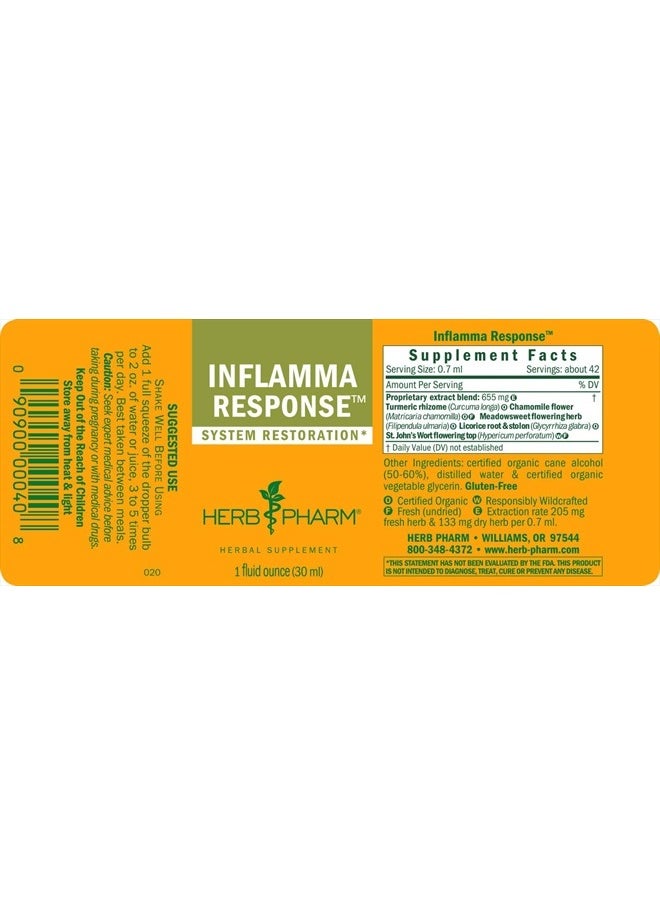 HERB PHARM Inflamma Response Liquid Herbal Formula with Turmeric Liquid Extract, 1 Fl Oz  - Image 5