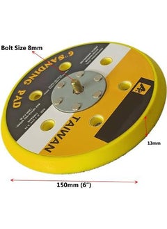 ADAWAT ADAWAT New Dual Action Random Orbital Sanding pad Pack of 1 air sanding pad for Pneumatic Sander Wood Polisher 6 INCH  - Image 3