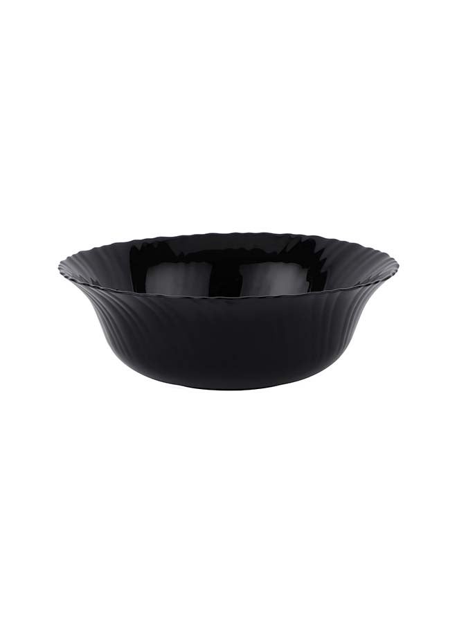 Royalford 9" Opalware Soup Bowl RF11907 Black-Wave Series, Elegant Color Perfect for Serving and Eating Soups, Salads, Sweets, Snacks Lightweight, Serveware, Dishwasher-Safe Multicolor 9inch - Image 1