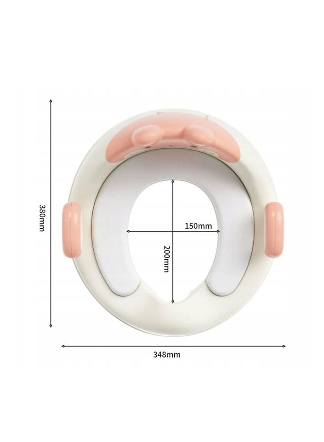 Children’s potty chair in the shape of a rabbit – toilet training seat for kids – a comfortable and padded rabbit-shaped toilet seat for children – kids’ potty chair with armrests for comfort and stability – cute and comfortable rabbit design potty chair for children – baby toilet seat shaped like a rabbit with side armrests.” - Image 5