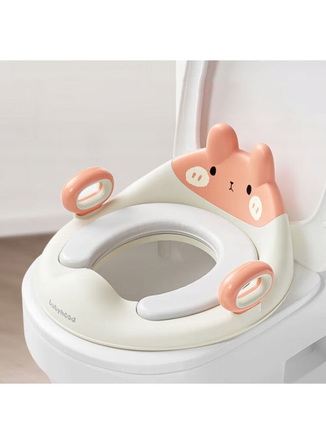 Children’s potty chair in the shape of a rabbit – toilet training seat for kids – a comfortable and padded rabbit-shaped toilet seat for children – kids’ potty chair with armrests for comfort and stability – cute and comfortable rabbit design potty chair for children – baby toilet seat shaped like a rabbit with side armrests.” - Image 2