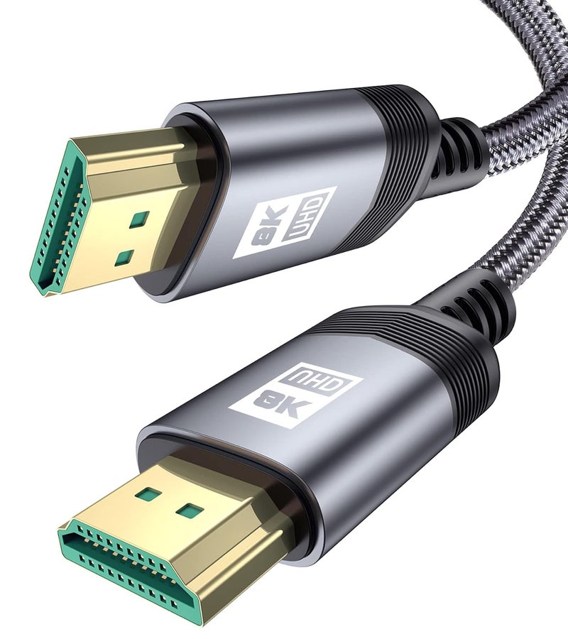 كابل sweguard 8K HDMI بطول 10 أمتار، كابل HDMI 2.1 فائق السرعة 48 جيجابت في الثانية، يدعم 8K@60Hz، 4K@240Hz/144Hz/120Hz، متوافق مع DTS:X وeARC وHDR10 وHDCP 2.2 & 2.3 وDolby، مناسب لتلفزيون Roku وأجهزة Xbox وتلفزيون HDTV ومشغلات Blu-ray والشاشات. - Image 1