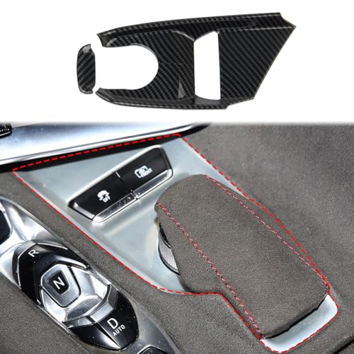 crosselec Carbon Fiber Gear Shift Panel Cover Trim for Chevrolet Corvette C8 20202025 Knob Control Panel - Image 1