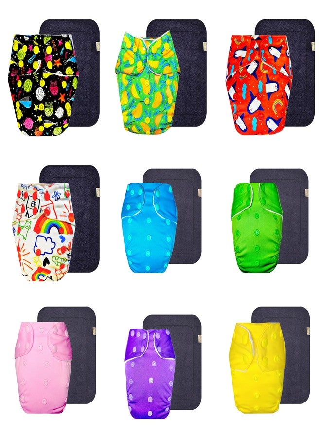 حفاضات دمبلدو القماشية الممتازة مع حشوة رمادية (عبوة من 9) | ناعمة ولطيفة | وسادة ماصة من 6 طبقات | مناسبة للسفر | تغيير حفاضات بدون قلق | من 3 أشهر إلى 3 سنوات | للجنسين - Image 1