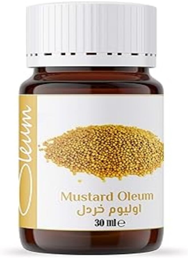 Oleum - Oleum Mustard Oil 30 ml- 100% Pure for Cosmetics and Aromatherapy - Stone-Milled, Unrefined, and Natural - Soothing, and Revitalizing - Image 1