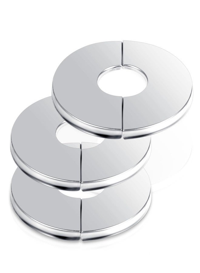 Prasacco 3 Pcs Escutcheon Plate Plumbing Cover Plates Wall Split Flange Stainless Steel Round Pipe Flange for 1 Inch Diameter Pipe - Faucet, Toilet, Escutcheon Ring - Image 1