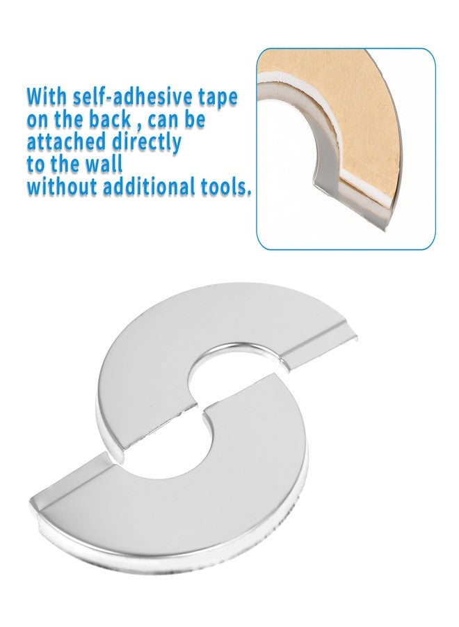 Prasacco 3 Pcs Escutcheon Plate Plumbing Cover Plates Wall Split Flange Stainless Steel Round Pipe Flange for 1 Inch Diameter Pipe - Faucet, Toilet, Escutcheon Ring - Image 3