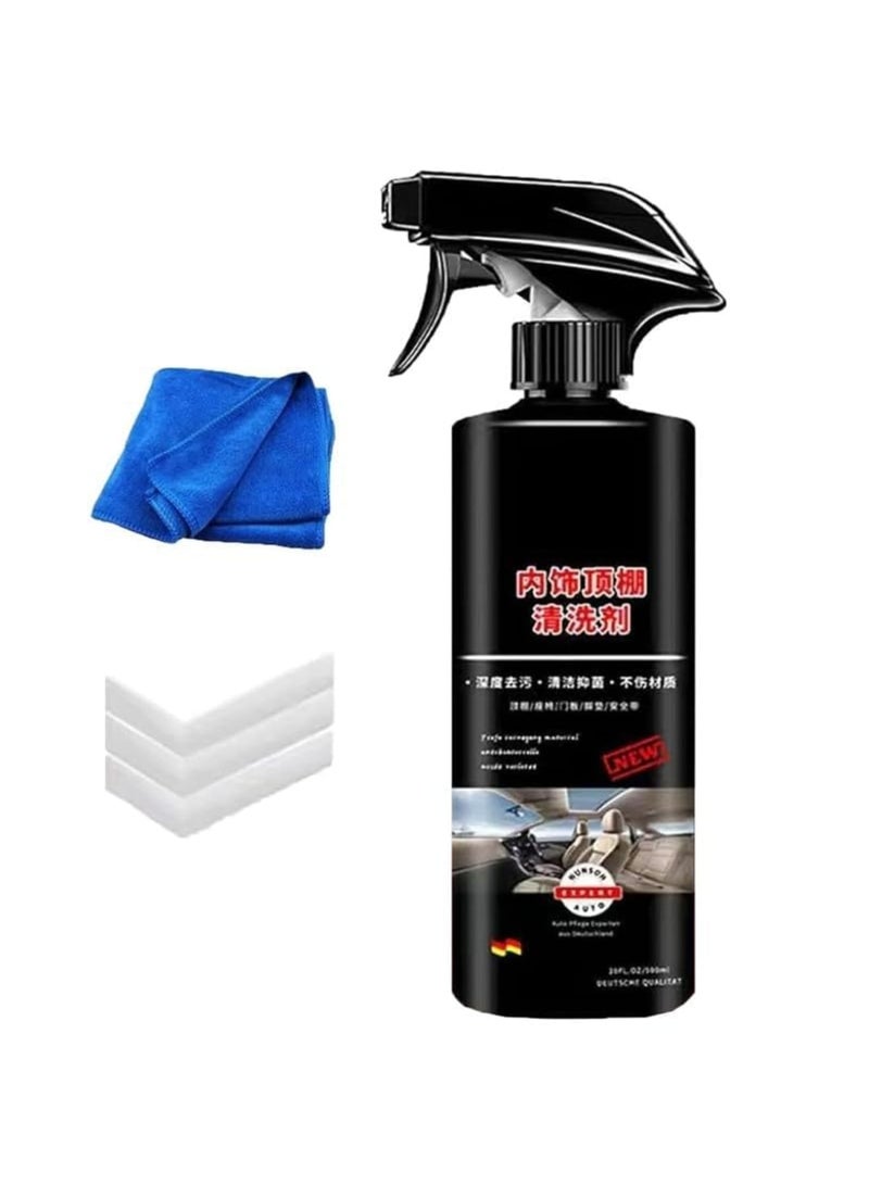 Luckam 250ml Car Interior Stain Remover Multifunctional Cleaner Spray Car Interior Roof Fabric Seat Stain Removal Cleaner Deep Cleaning Care (1 Pcs) - Image 1