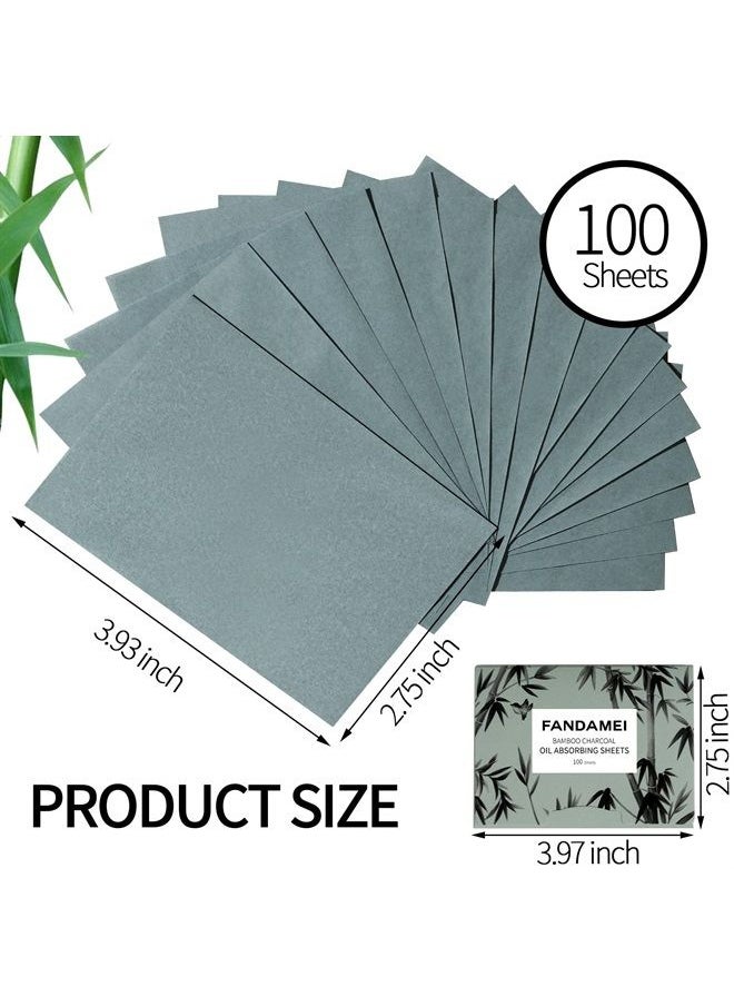 FANDAMEI FANDAMEI 200 Counts Oil Blotting Sheets, Blotting Paper for Oily Skin, Oil Control Film, Oil Absorbing Sheets, Oil Absorbing Tissues, Bamboo Charcoal 