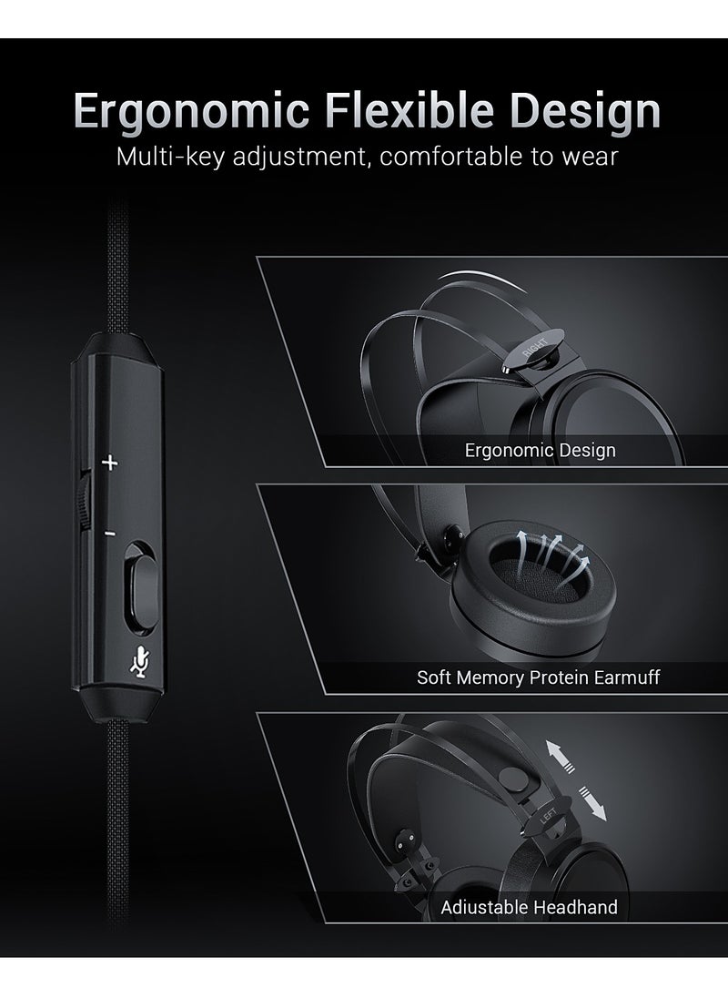 NUBWO - N7 Deep Bass Over-Ear Gaming Wired Headphones with Noise Canceling Mic for PC/MAC/PS4/PS5/Switch/Xbox one - Image 1