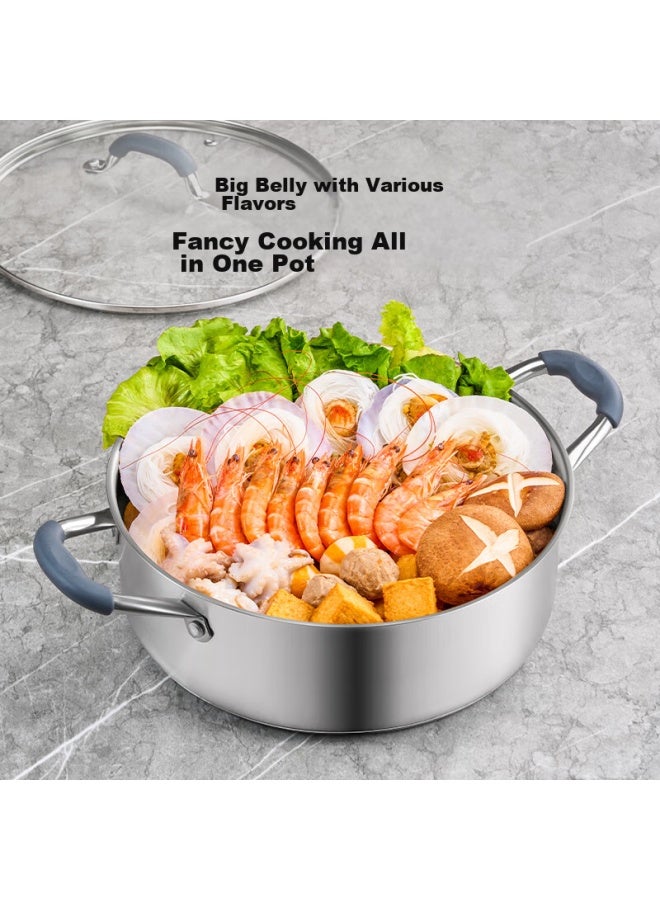 Thickened Household Soup Pot, 304 Stainless Steel, For Home Use, Suitable For Clear Soup, Compatible With Induction Cooker, Inner Diameter 28cm - Image 2