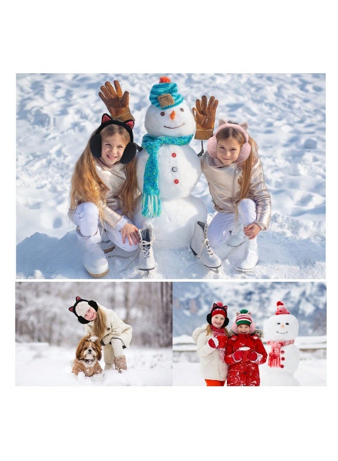 Winter Ear muffs Faux Fur Warm Earmuffs Adjustable Foldable Outdoor Ear Warmers For Women Girls Men，1pack/2pack - Image 4