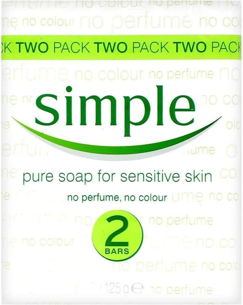 Simple Soap for Sensitive Skin 125 g 2 Bars