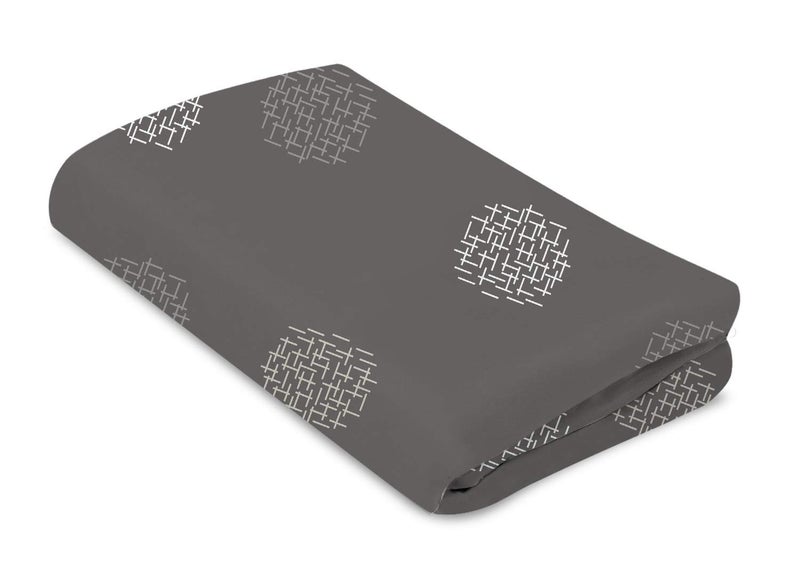 4moms Breeze Playard Sheets, for Baby Bassinets and Furniture, Machine Washable and 100% Cotton, White & Grey, 2 Pack - Image 2