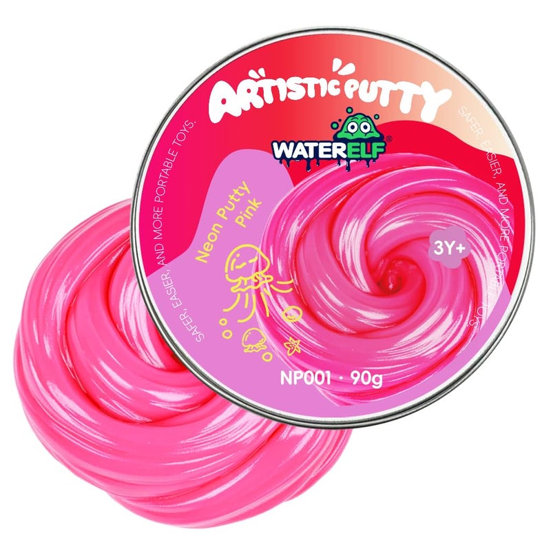 WATERELF Play Putty Slime for Kids Fidget Sensory Artistic Therapy Putty Toys for Boys Girls Adults Stress Relief NonSticky 311 Inch 32 Oz Pink - Image 3