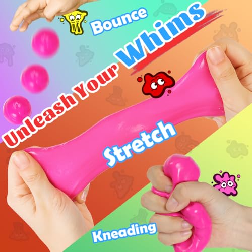 WATERELF Play Putty Slime for Kids Fidget Sensory Artistic Therapy Putty Toys for Boys Girls Adults Stress Relief NonSticky 311 Inch 32 Oz Pink - Image 5