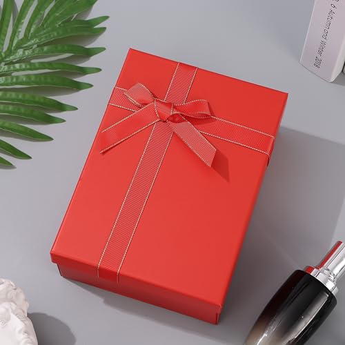 HOME ELEMENTS Luxury Gift Box with Ribbon for Packaging Multipurpose Gift Hampers Foldable Decorative Gift Packing Boxes Perfect for Presents Diwali Christmas Wedding Birthdays Special Occasions (Red-1) - Image 1