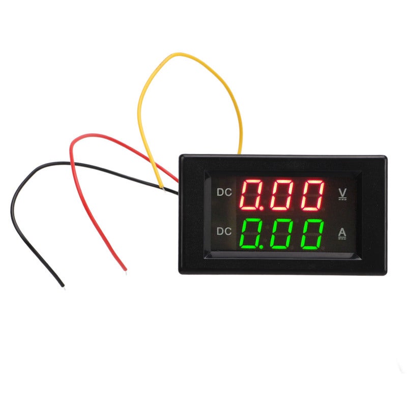 Hall Sensor Current Voltage Meter Dual Digital Display Volt Amp Meter Through Hole Design - Highly Accurate for Car Motorcycle Battery Monitoring - Image 2