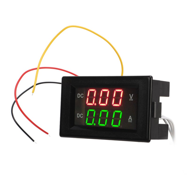 Hall Sensor Current Voltage Meter Dual Digital Display Volt Amp Meter Through Hole Design - Highly Accurate for Car Motorcycle Battery Monitoring - Image 4