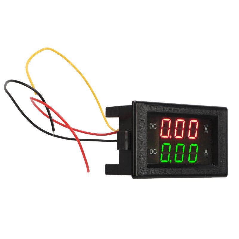 Hall Sensor Current Voltage Meter Dual Digital Display Volt Amp Meter Through Hole Design - Highly Accurate for Car Motorcycle Battery Monitoring - Image 3