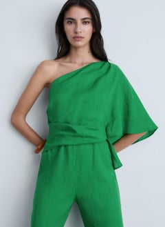 MANGO Asymmetric Linen Jumpsuit  - Image 4