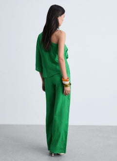 MANGO Asymmetric Linen Jumpsuit  - Image 2