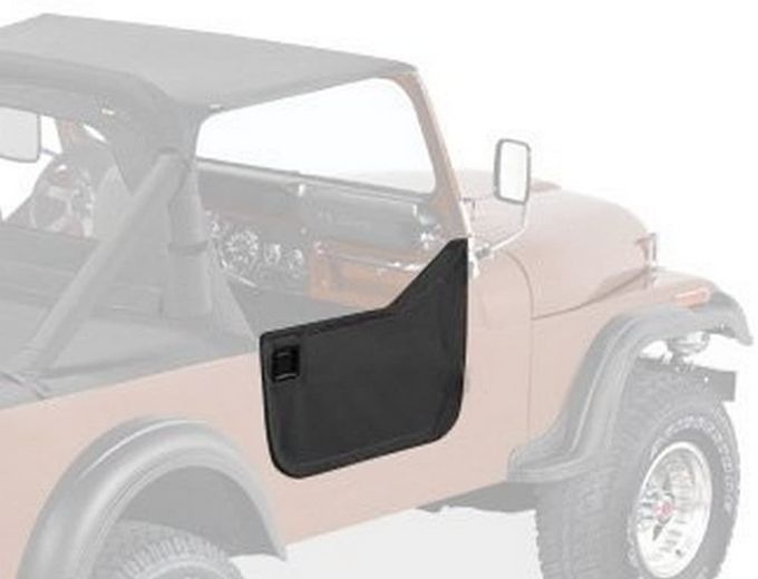 Bestop 5302815 Black Denim Lower Fabric Half Doors For 19761986 CJ7CJ8
