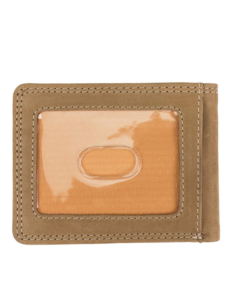 Timberland PRO Men's Slim Leather RFID Bifold Wallet with Back ID Window, Wheat/Pullman, One Size - Image 3