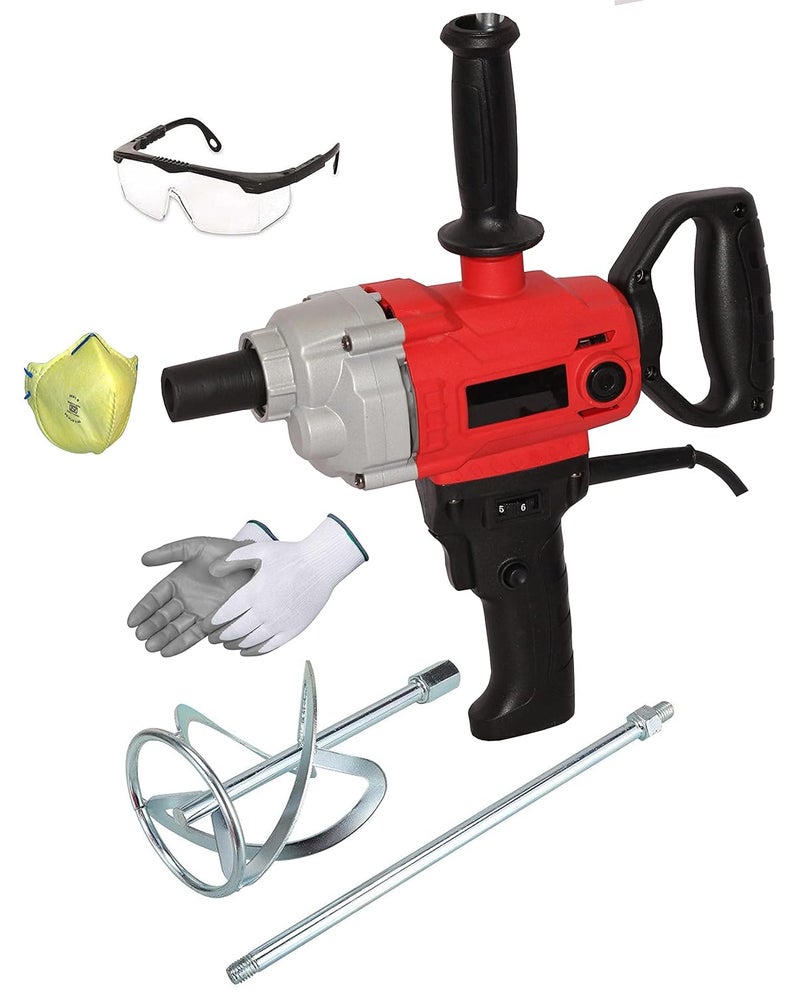 Digital Craft Dual High Industrial Adjustable Speed Mixer Handheld Paint Cement Plaster Mortar Coating Powder Mixing Machine Rotary Tool