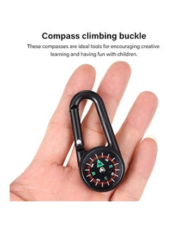 Generic 24 Pieces Carabiner Compass Keychain Bulk Carabiner Belt Clips Map Project Prizes Toys for Hiking, Camping Theme Party Favors  - Image 3