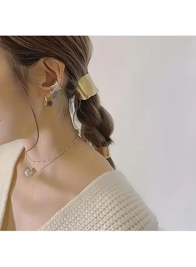 Silvery Hair Rope Elegant Hairband Ponytail Holder For Women Golden Accessories - Image 5
