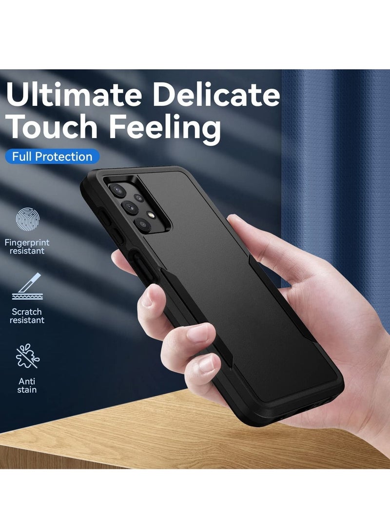كابتن تيك For Galaxy A32 5g Case with Screen Protector Military Grade Drop Tested Heavy-duty Tough Rugged Lightweight Slim Shockproof Protective Case for Samsung for Galaxy A32 5g Black - Image 4