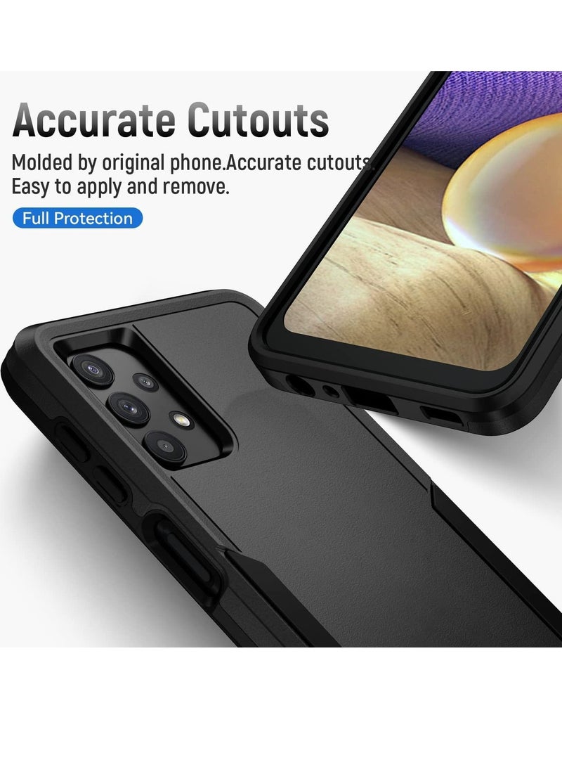 كابتن تيك For Galaxy A32 5g Case with Screen Protector Military Grade Drop Tested Heavy-duty Tough Rugged Lightweight Slim Shockproof Protective Case for Samsung for Galaxy A32 5g Black - Image 3